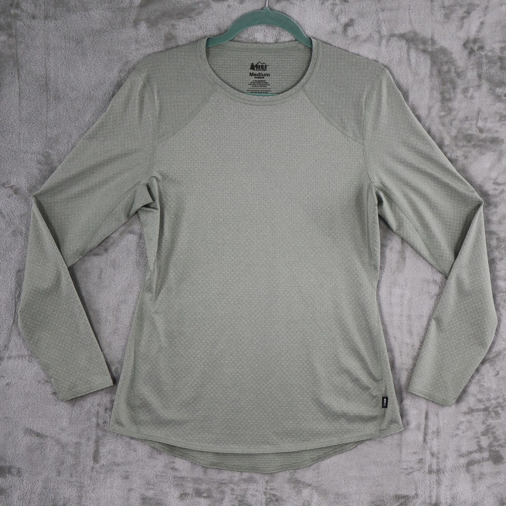 REI Coop‎ Athletic Top Womens M Sage Green Outdoors Camping Hiking Gorpcore